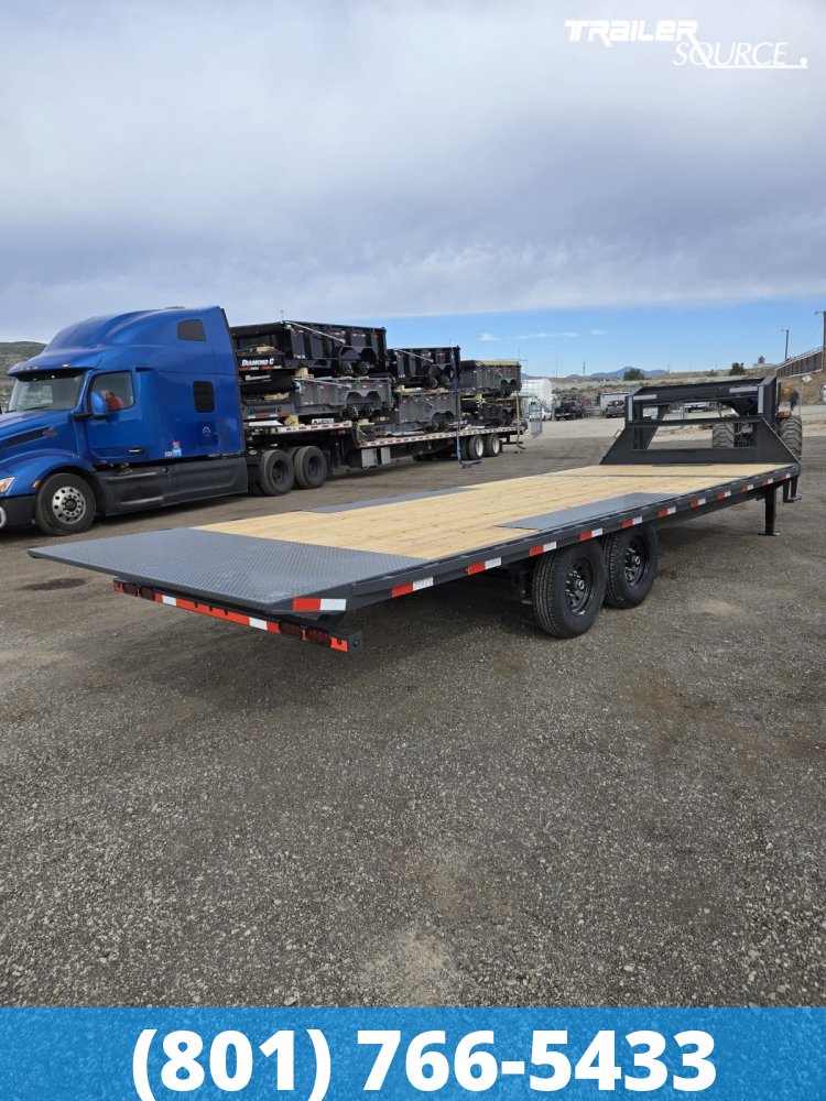 8.5x24 Lamar FA 15K Gooseneck Deckover Tilt