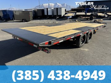 8.5x22 Diamond C DET 208 Deckover Tilt Trailer - 18K GVWR