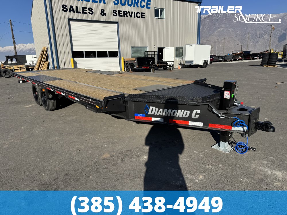 8.5x22 Diamond C DET 208 Deckover Tilt Trailer - 18K GVWR