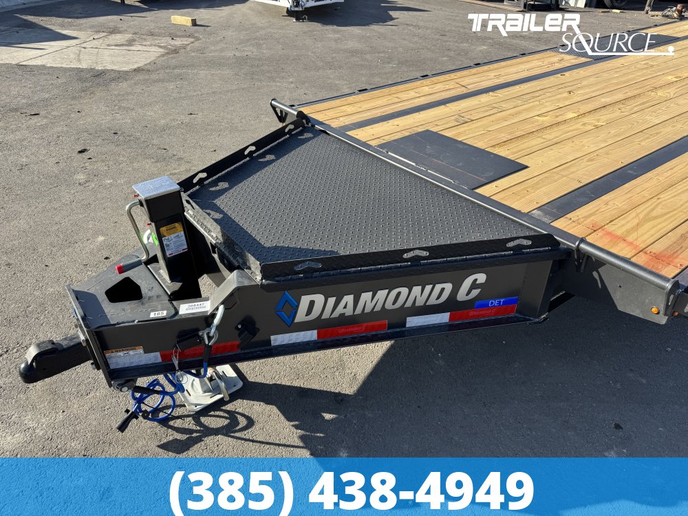 8.5x22 Diamond C DET 208 Deckover Tilt Trailer - 18K GVWR