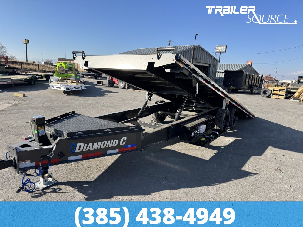 8.5x22 Diamond C DET 208 Deckover Tilt Trailer - 18K GVWR
