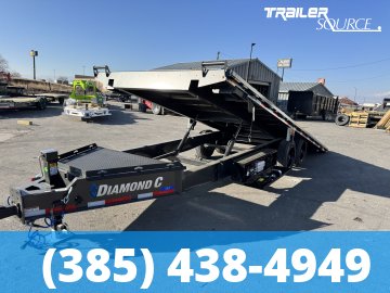 8.5x22 Diamond C DET 208 Deckover Tilt Trailer - 18K GVWR
