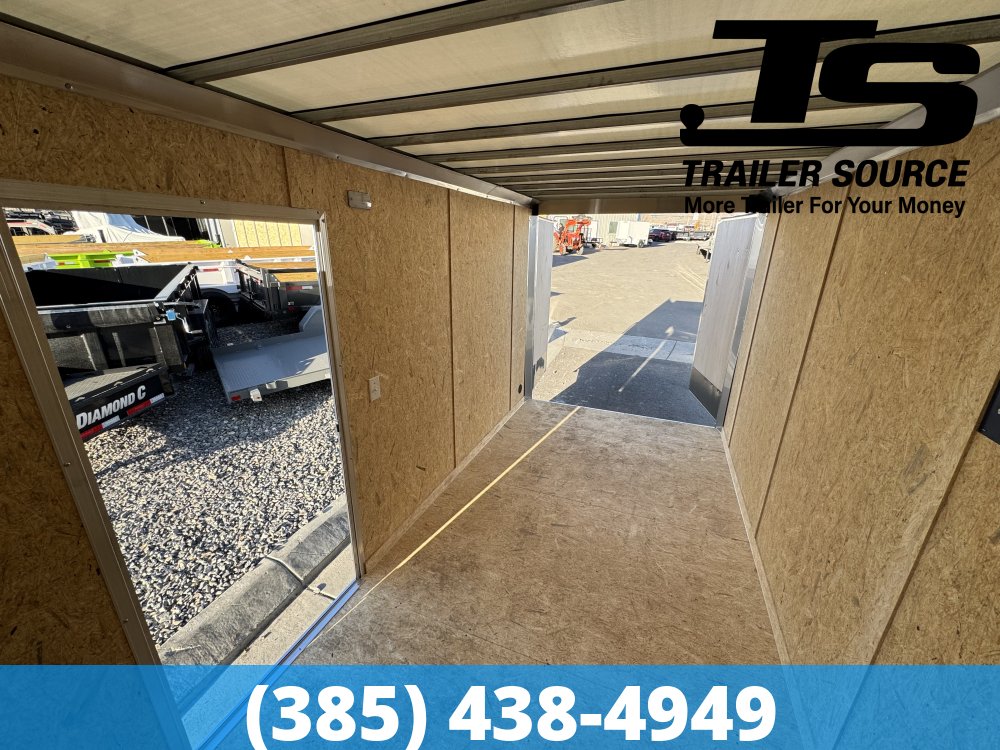 7x14 Look ST DLX Enclosed Cargo Trailer - 7'0" Interior - 7K GVWR - .080 PolyCor, Alloy Wheels, Barn Doors, Translucent Roof