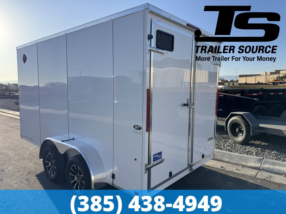 7x14 Look ST DLX Enclosed Cargo Trailer - 7'0" Interior - 7K GVWR - .080 PolyCor, Alloy Wheels, Barn Doors, Translucent Roof