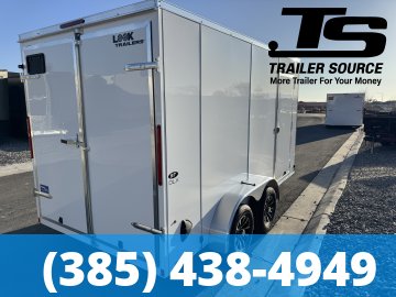 7x14 Look ST DLX Enclosed Cargo Trailer - 7'0" Interior - 7K GVWR - .080 PolyCor, Alloy Wheels, Barn Doors, Translucent Roof