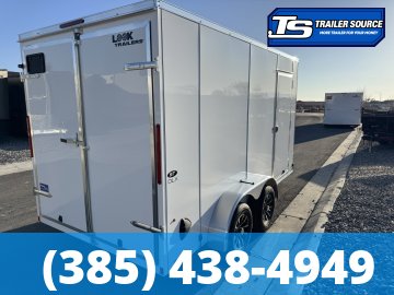 7x14 Look ST DLX Enclosed Cargo Trailer - 7'0" Interior - 7K GVWR - .080 PolyCor, Alloy Wheels, Barn Doors, Translucent Roof