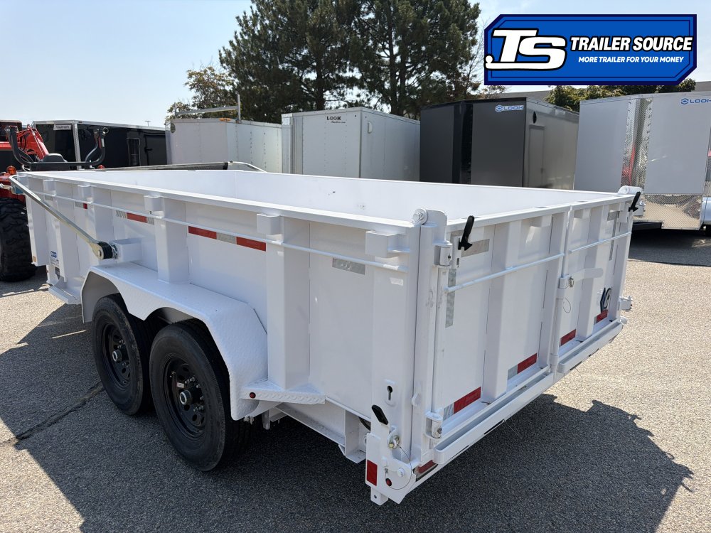 7x14 Diamond C LPT 207 Dump Trailer - 32" Sides - 15.5K GVWR - 14 Ply Tires, Long Arm Tarp