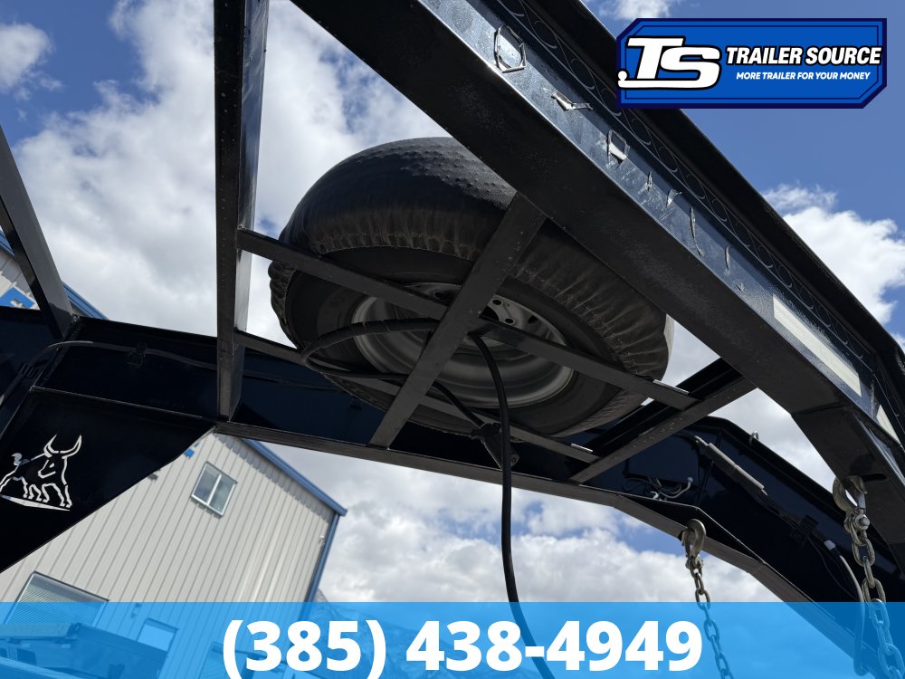 7x16 Iron Bull DBG Dump Trailer - 14K GVWR - 14 Ply Tires, Slide Out Ramps, Spare Mount, Spare Tire, Spreader Gate