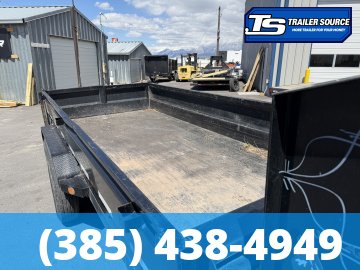 7x16 Iron Bull DBG Dump Trailer - 14K GVWR - 14 Ply Tires, Slide Out Ramps, Spare Mount, Spare Tire, Spreader Gate