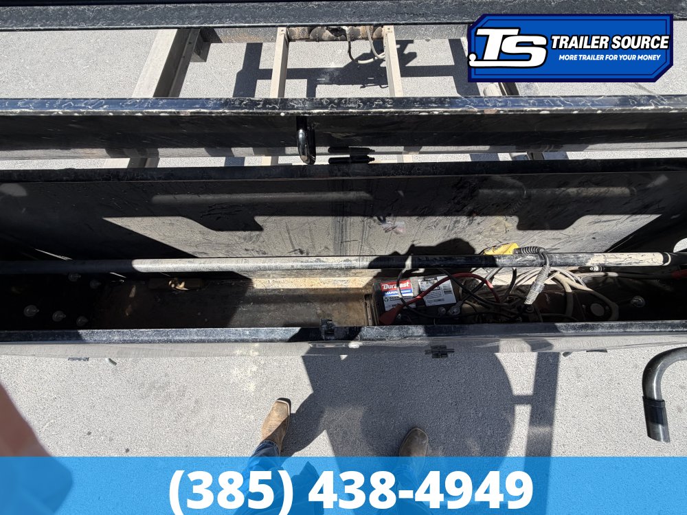 7x16 Iron Bull DBG Dump Trailer - 14K GVWR - 14 Ply Tires, Slide Out Ramps, Spare Mount, Spare Tire, Spreader Gate