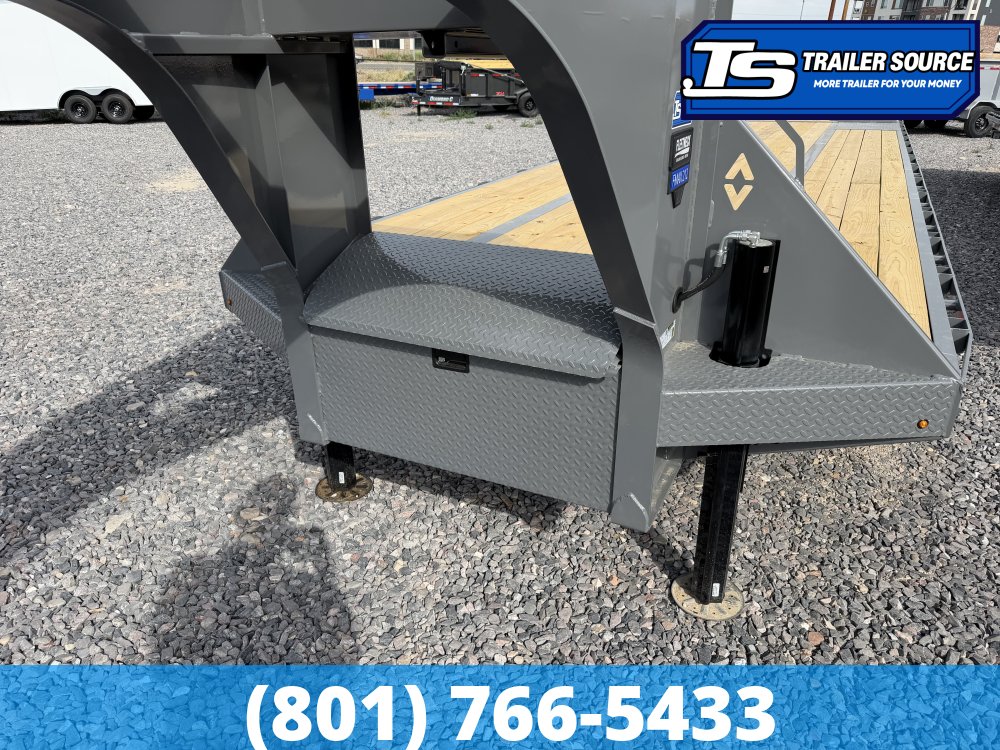 8.5x40 Diamond C FMAX-HDT 212 Gooseneck Hydraulic Dovetail Equipment Trailer - 25.9K GVWR - ABS Brakes, Hydraulic Jack(s)