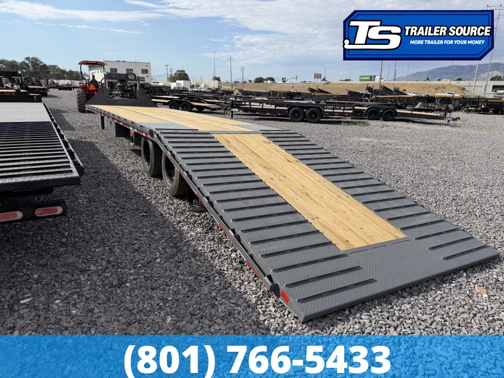 8.5x40 Diamond C FMAX-HDT 212 Gooseneck Hydraulic Dovetail Equipment Trailer - 25.9K GVWR - ABS Brakes, Hydraulic Jack(s)