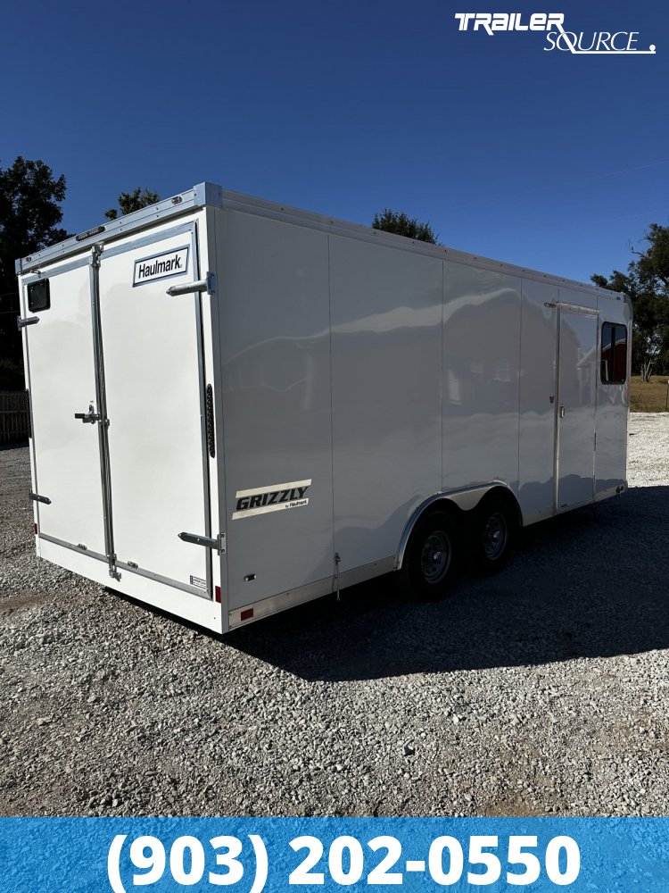 8.5x20 Haulmark Grizzly HD Office 7'0" Interior 10K Tandem Axle Enclosed Cargo