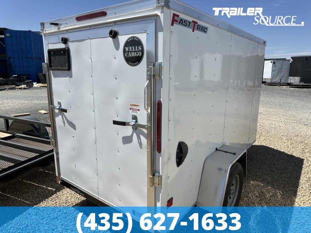 5x10 Wells Cargo FastTrac 5'6" Interior Single Axle Enclosed Cargo