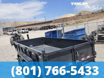 7x14 Lamar DT Dump Trailer - 24" Sides - 14K GVWR - 7G Floor, Stabilizer Jacks, Telescopic