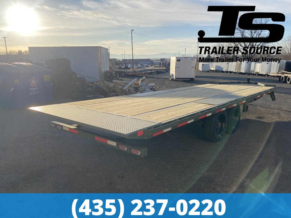 8.5x24 Diamond C DET 208 Deckover Tilt Trailer - 18K GVWR -