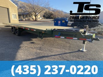 8.5x24 Diamond C DET 208 Deckover Tilt Trailer - 18K GVWR -