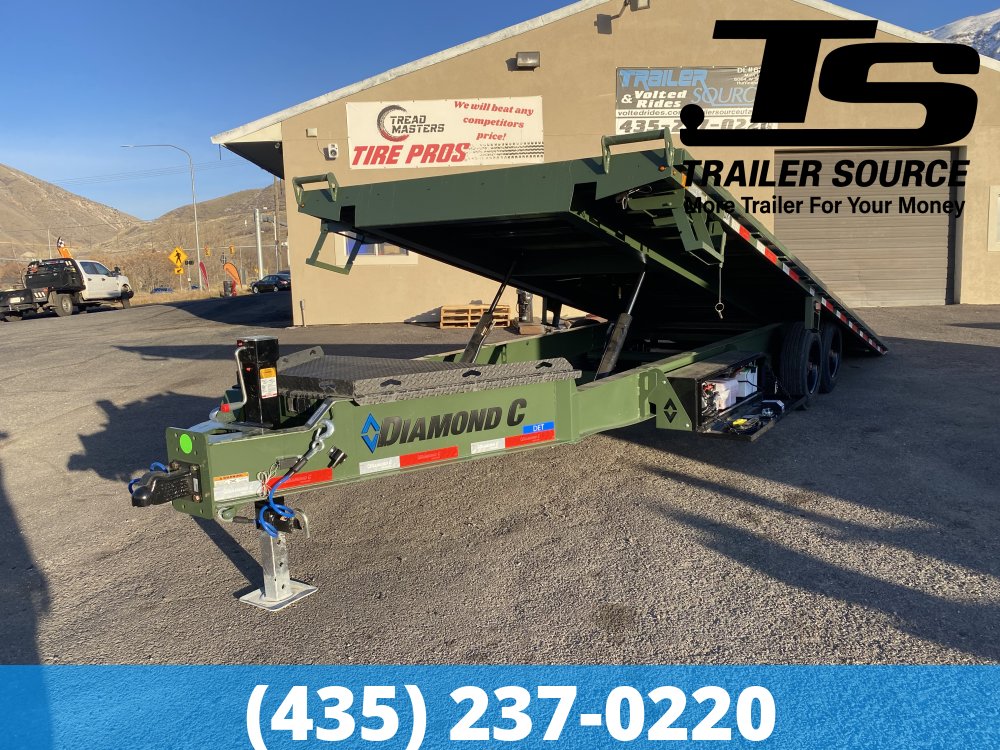 8.5x24 Diamond C DET 208 Deckover Tilt Trailer - 18K GVWR -