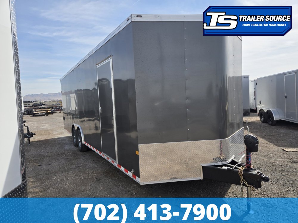 8.5x26 Haulmark Transport Enclosed Car Hauler Trailer - 12K GVWR - E-Track, Rear Spoiler w/ Load Lights, Spare Tire