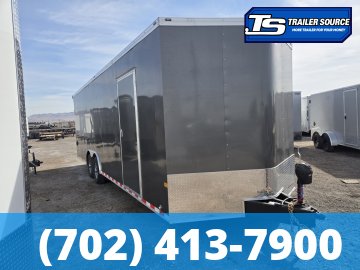 8.5x26 Haulmark Transport Enclosed Car Hauler Trailer - 12K GVWR - E-Track, Rear Spoiler w/ Load Lights, Spare Tire