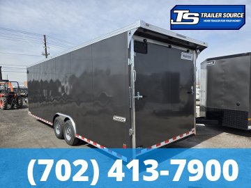 8.5x26 Haulmark Transport Enclosed Car Hauler Trailer - 12K GVWR - E-Track, Rear Spoiler w/ Load Lights, Spare Tire