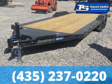 8.5x20 Diamond C GTF 206 Flatbed Car Hauler Trailer - 10K GVWR - Wide Body w/ Drive Over Fenders