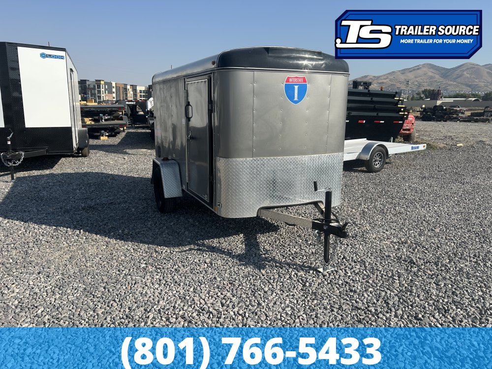 5x10 Interstate ENCLOSED Enclosed Cargo Trailer - 3.5K GVWR - Rear Swing Door, Side Door