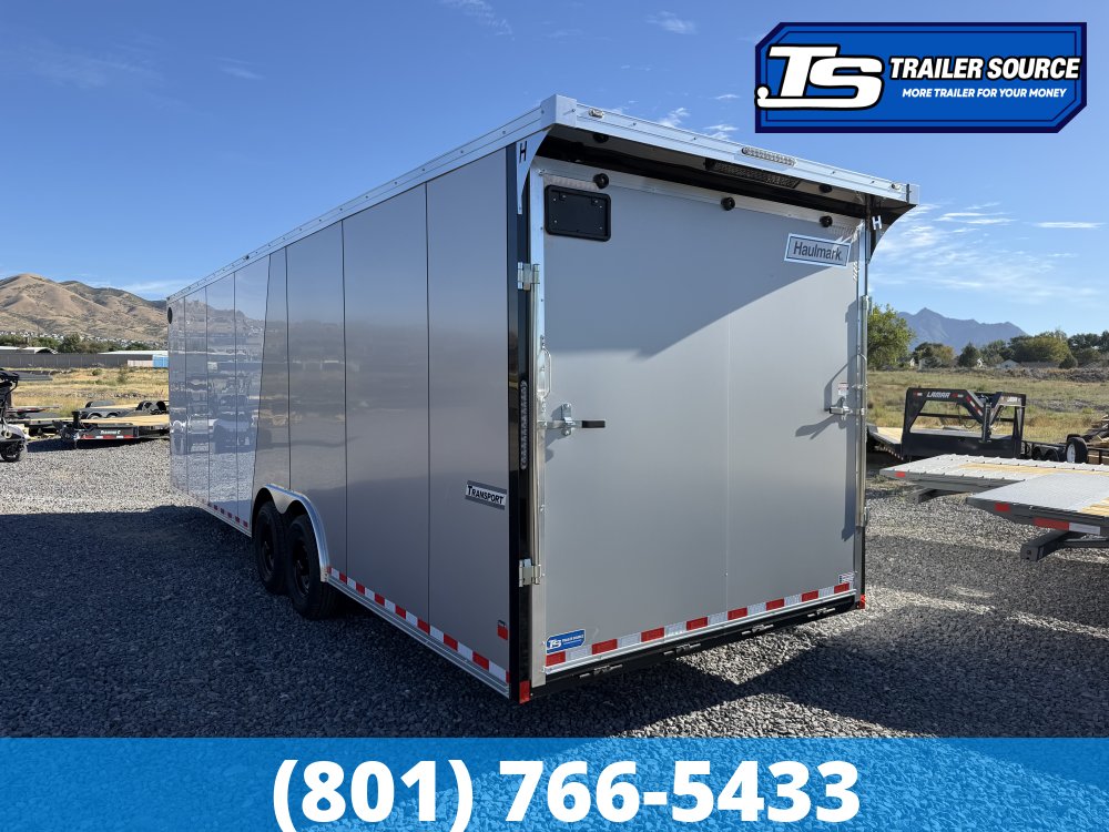 8.5x28 Haulmark Transport Enclosed Cargo Trailer - 7'6" Interior - 12K GVWR - 2 Tone Color, Rear Spoiler w/ Load Lights