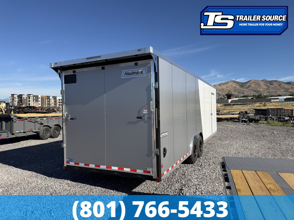 8.5x28 Haulmark Transport Enclosed Cargo Trailer - 7'6" Interior - 12K GVWR - 2 Tone Color, Rear Spoiler w/ Load Lights