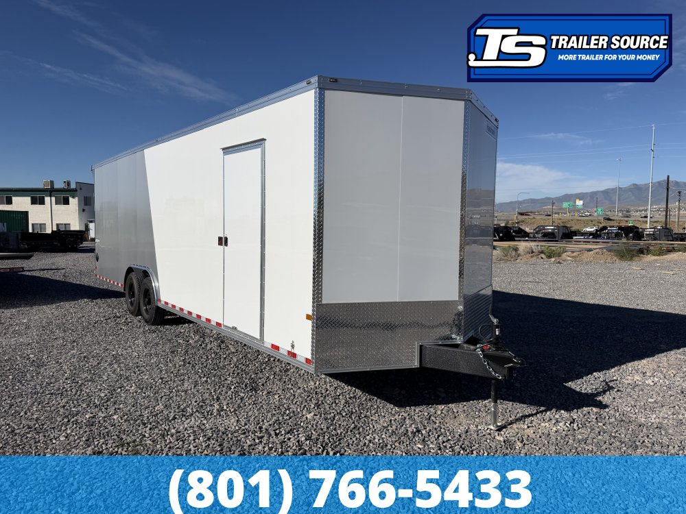 8.5x28 Haulmark Transport Enclosed Cargo Trailer - 7'6" Interior - 12K GVWR - 2 Tone Color, Rear Spoiler w/ Load Lights