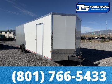 8.5x28 Haulmark Transport Enclosed Cargo Trailer - 7'6" Interior - 12K GVWR - 2 Tone Color, Rear Spoiler w/ Load Lights