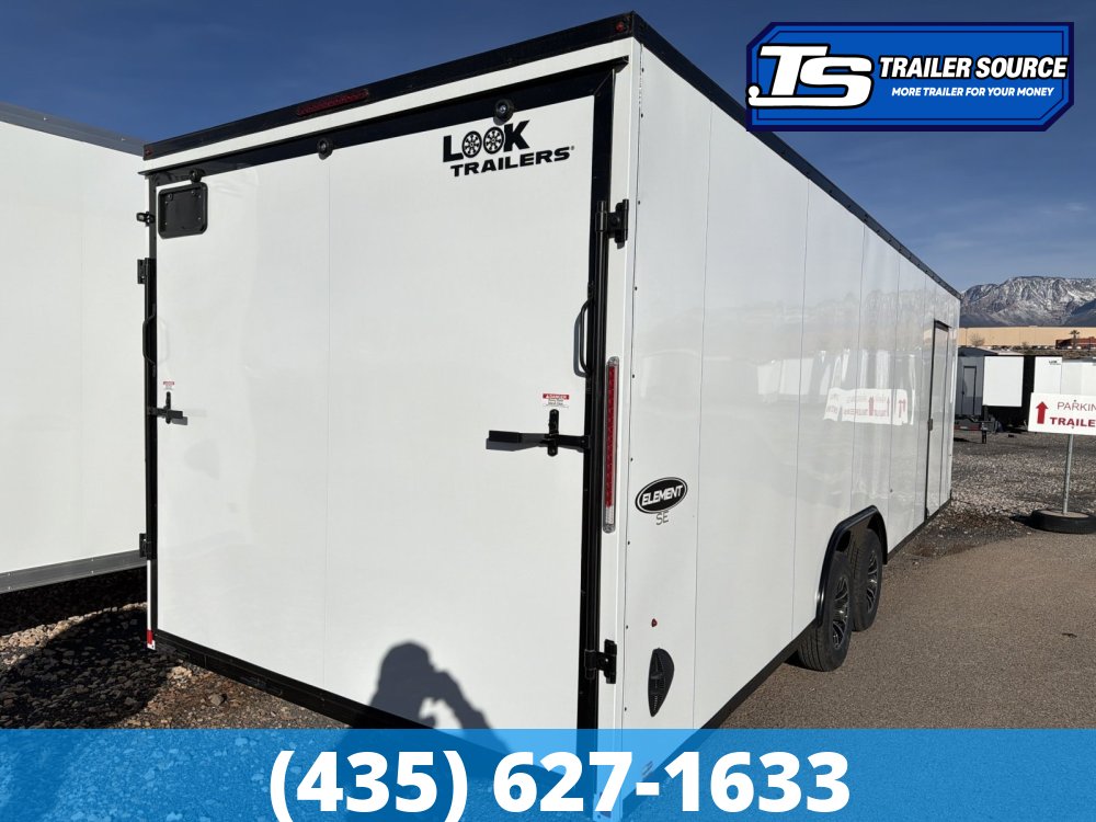 8.5x26 Look Element SE Enclosed Cargo Trailer - 7'0" Interior - 10K GVWR - Alloy Wheels, Black Out Package, Lower Cabinet, Rubber Coin Floor, Upper Cabinet, Vinyl Ceiling, Vinyl Wa