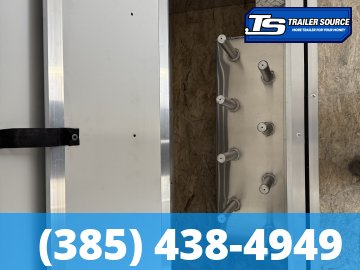 8.5x38 Alcom All Sport Gooseneck Enclosed Aluminum Snowmobile Trailer - 7'0" Interior - 10K GVWR - 110V Power, Battery, D-Rings, Dovetail, Gooseneck, Heater, Roof Vent, RV Door, Sc