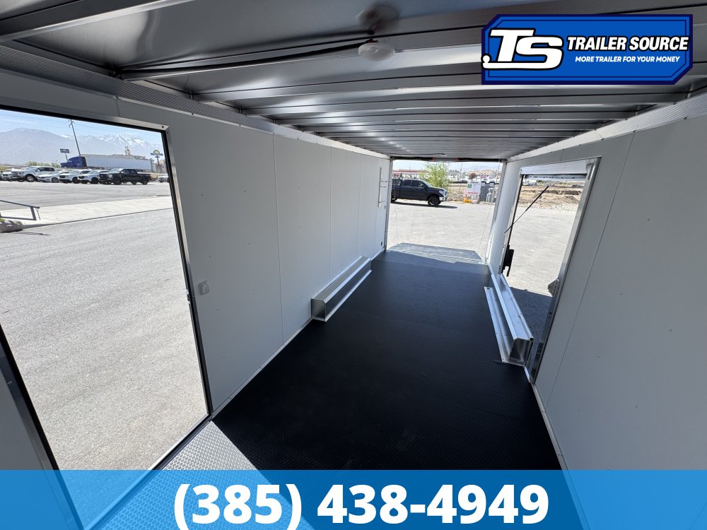 8.5x24 Alcom EZ Hauler Premium Aluminum Enclosed Car Hauler Trailer - 10K GVWR -