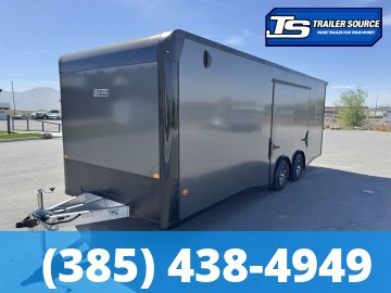 8.5x24 Alcom EZ Hauler Premium Aluminum Enclosed Car Hauler Trailer - 10K GVWR -