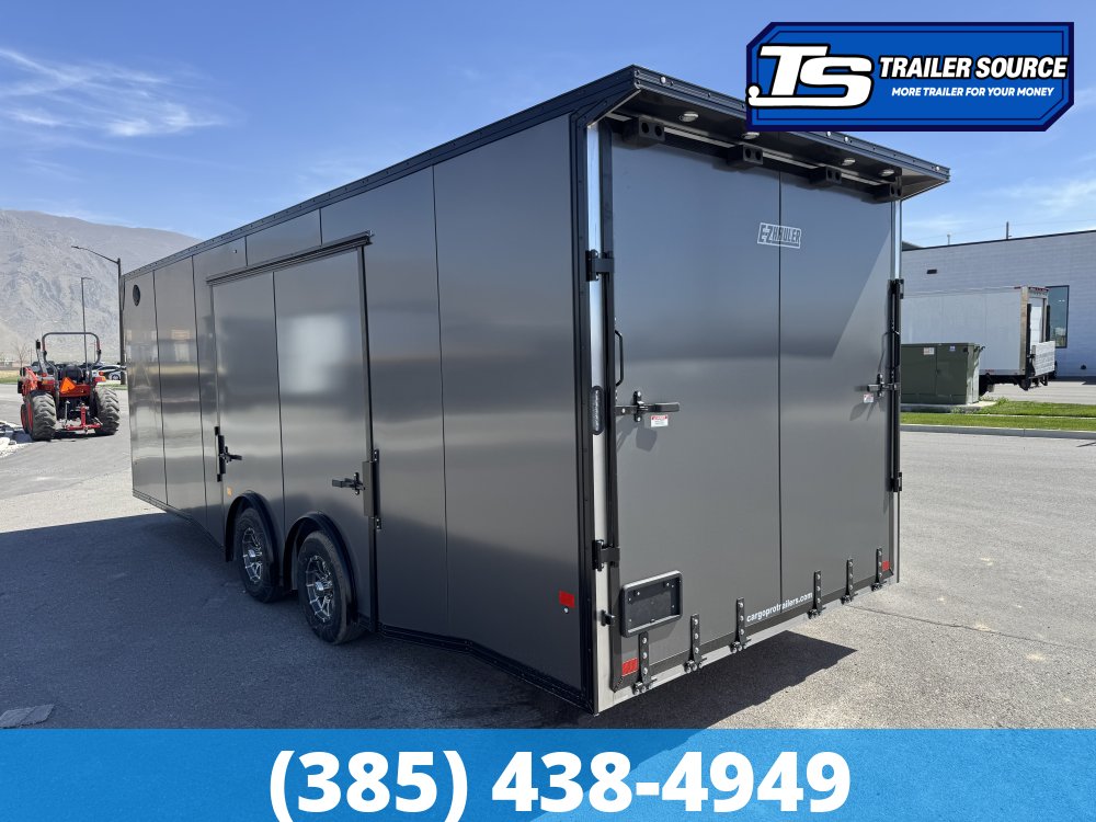 8.5x24 Alcom EZ Hauler Premium Aluminum Enclosed Car Hauler Trailer - 10K GVWR -