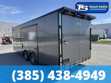 8.5x24 Alcom EZ Hauler Premium Aluminum Enclosed Car Hauler Trailer - 10K GVWR -