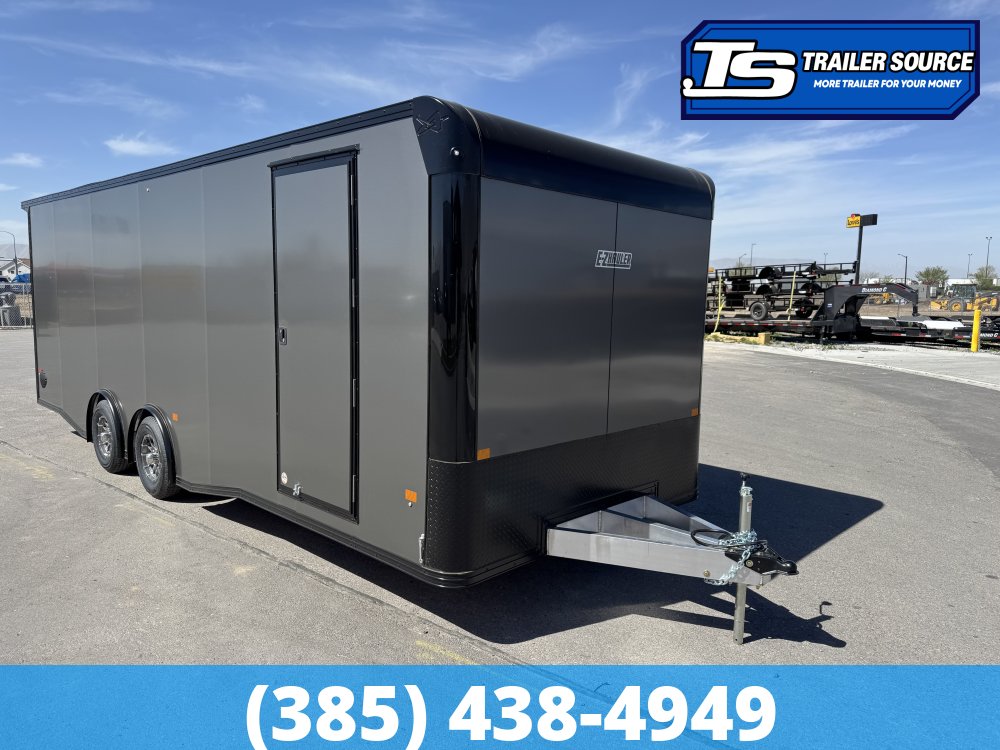 8.5x24 Alcom EZ Hauler Premium Aluminum Enclosed Car Hauler Trailer - 10K GVWR -