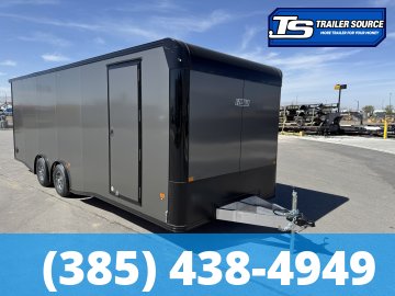 8.5x24 Alcom EZ Hauler Premium Aluminum Enclosed Car Hauler Trailer - 10K GVWR -