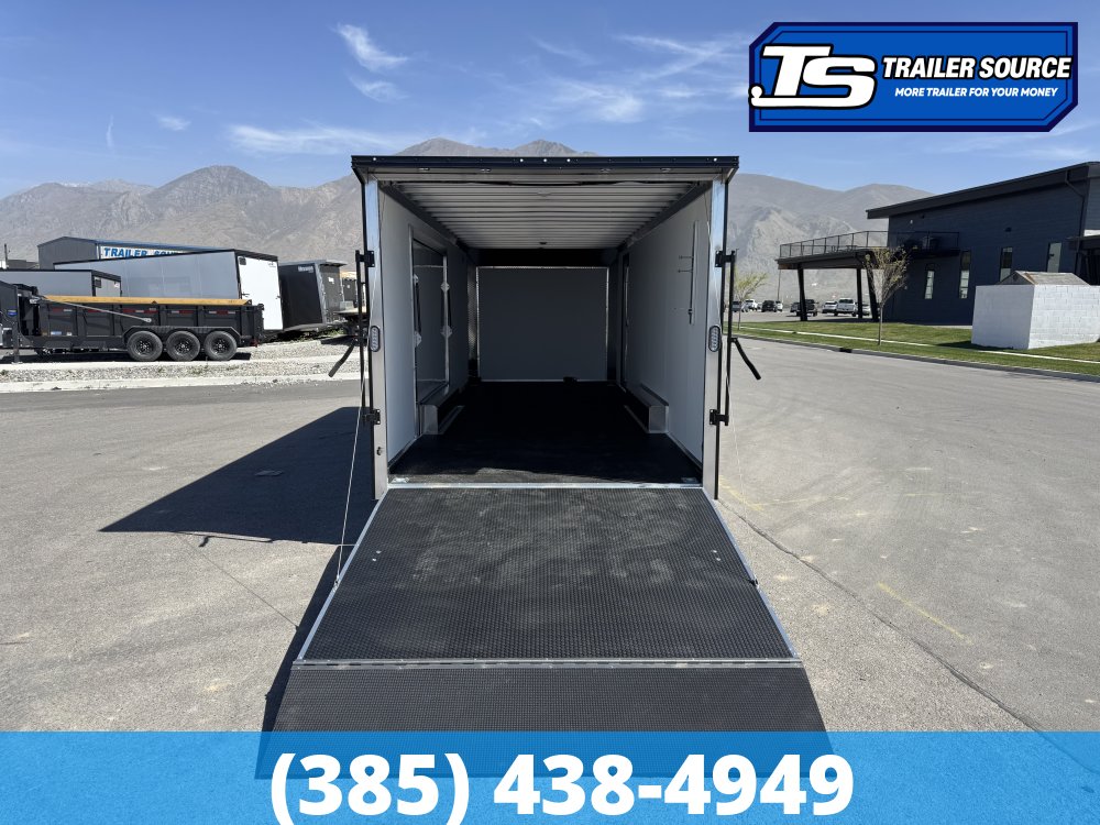 8.5x24 Alcom EZ Hauler Premium Aluminum Enclosed Car Hauler Trailer - 10K GVWR -