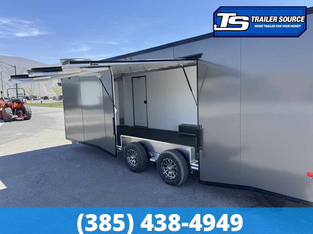 8.5x24 Alcom EZ Hauler Premium Aluminum Enclosed Car Hauler Trailer - 10K GVWR -