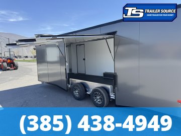 8.5x24 Alcom EZ Hauler Premium Aluminum Enclosed Car Hauler Trailer - 10K GVWR -