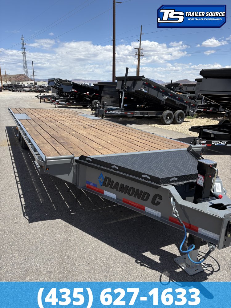 8.5x26 Diamond C DEC 208 Equipment Trailer - 18K GVWR - Hydraulic Jack(s)