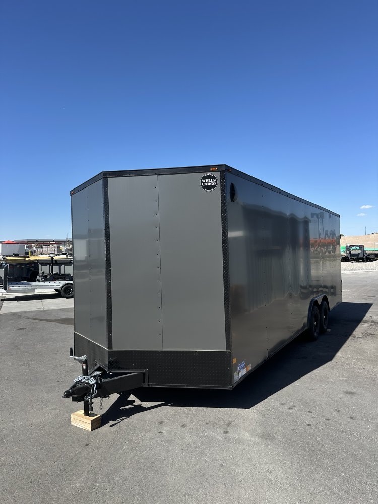 8.5x24 Wells Cargo Fast Trac Deluxe Enclosed Cargo Trailer - 7'6" Interior - 10K GVWR - .080 PolyCor, Black Out Package
