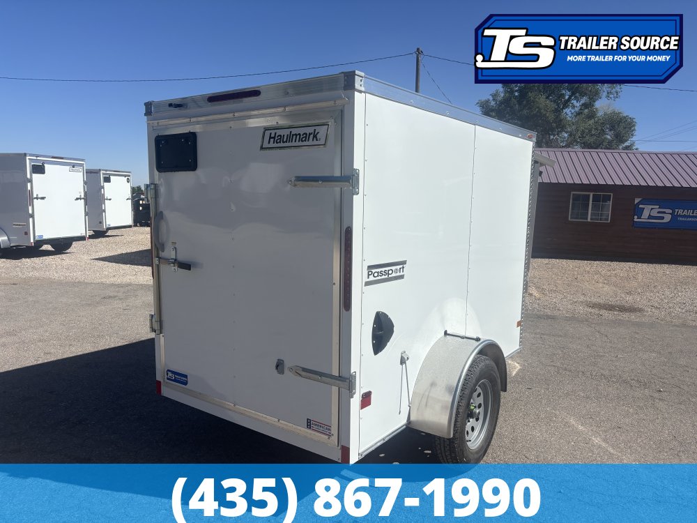 5x8 Haulmark Passport Enclosed Cargo Trailer - 5'6" Interior - 3.5K GVWR - .080 PolyCor, Rear Swing Door