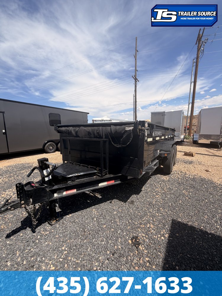 7x14 Iron Bull DWB Dump Trailer - 14K GVWR - 14 Ply Tires