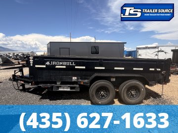7x14 Iron Bull DWB Dump Trailer - 14K GVWR - 14 Ply Tires