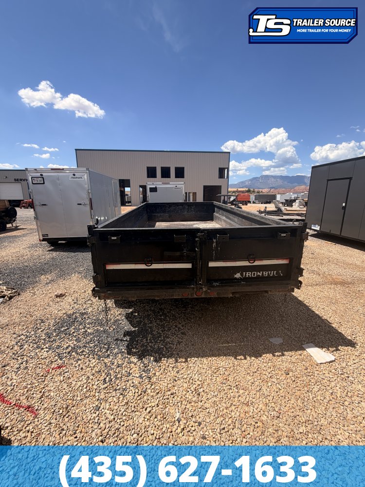 7x14 Iron Bull DWB Dump Trailer - 14K GVWR - 14 Ply Tires