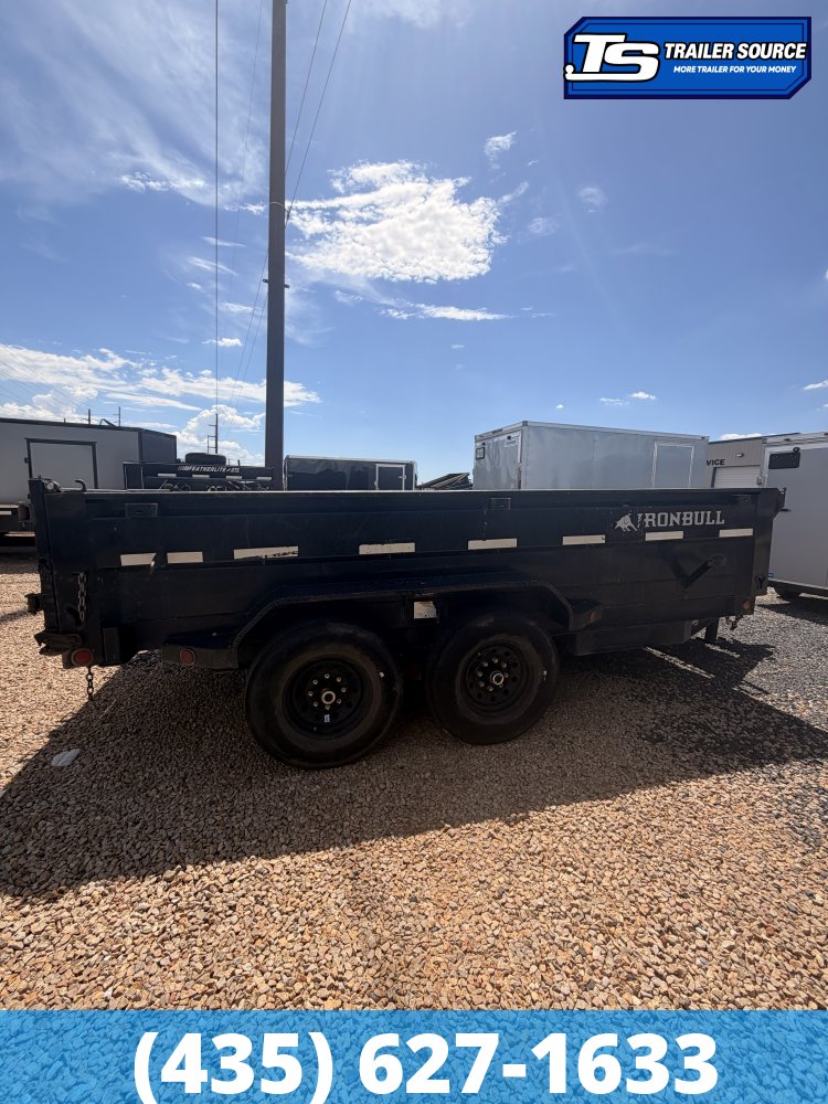 7x14 Iron Bull DWB Dump Trailer - 14K GVWR - 14 Ply Tires