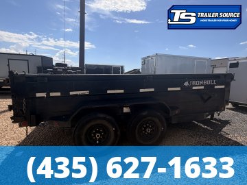7x14 Iron Bull DWB Dump Trailer - 14K GVWR - 14 Ply Tires